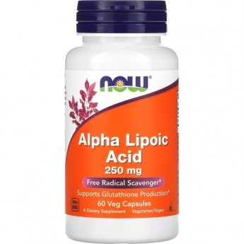 Альфа-липоевая кислота NOW FOODS ALPHA LIPOIC ACID, 250 мг - 60 капсул