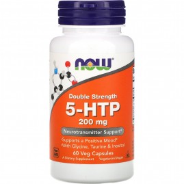 Аминокислота NOW FOODS 5-HTP, 200 мг, 60 капсул Аминокислота NOW FOODS 5-HTP, 200 мг, 60 капсул