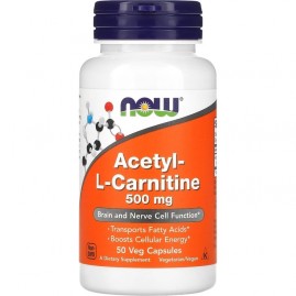 Аминокислота NOW FOODS ACETYL-L-CARNITINE, 500мг, 50 вегетарианских капсул Аминокислота NOW FOODS ACETYL-L-CARNITINE, 500мг, 50 вегетарианских капсул