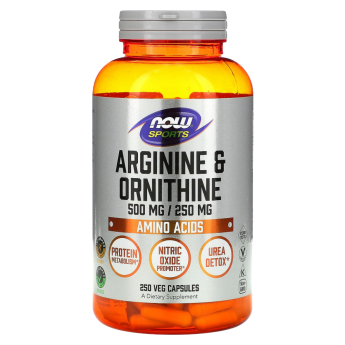 Аминокислота NOW FOODS ARGININE/ORNITHINE 250 вегкапсул Аминокислота NOW FOODS ARGININE/ORNITHINE 250 вегкапсул