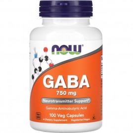 Аминокислота NOW FOODS GABA, 750 мг, 100 капсул Аминокислота NOW FOODS GABA, 750 мг, 100 капсул