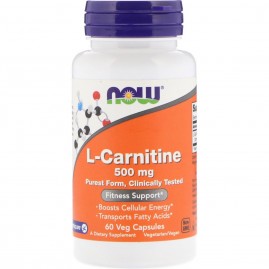 Аминокислота NOW FOODS L-CARNITINE 500мг, 60 капсул Аминокислота NOW FOODS L-CARNITINE 500мг, 60 капсул