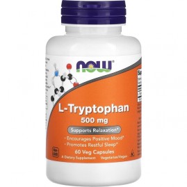 Аминокислота NOW FOODS L-TRYPTOPHAN, 500 мг, 60 капсул Аминокислота NOW FOODS L-TRYPTOPHAN, 500 мг, 60 капсул