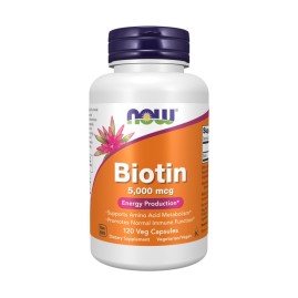 Биотин NOW FOODS Biotin 5000 мкг, 120 капсул Биотин NOW FOODS Biotin 5000 мкг, 120 капсул