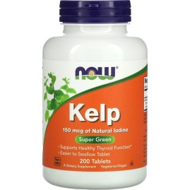 Бурые водоросли NOW FOODS KELP, 150 мкг - 200 таблеток Бурые водоросли NOW FOODS KELP, 150 мкг - 200 таблеток