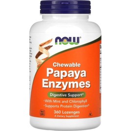 Энзимы NOW FOODS PAPAYA ENZYMES (ферменты), 360 таблеток Энзимы NOW FOODS PAPAYA ENZYMES (ферменты), 360 таблеток