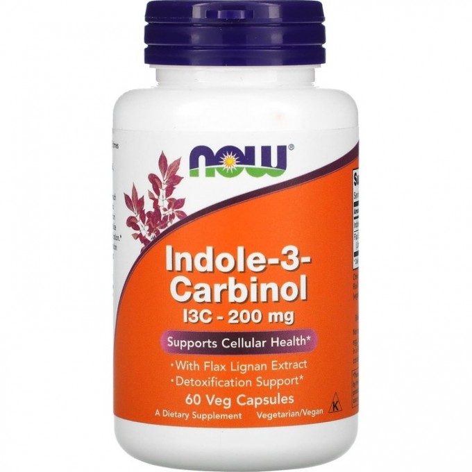 Индол 3-карбинол NOW FOODS INDOLE-3-CARBINOL, 200 мг - 60 капсул NS32138
