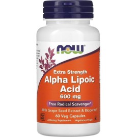 Кислота NOW FOODS ALPHA LIPOIC ACID 600 мг - 60 капсул Кислота NOW FOODS ALPHA LIPOIC ACID 600 мг - 60 капсул