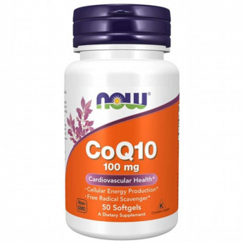 Коэнзим NOW FOODS COQ10, 100 мг - 50 капсул Коэнзим NOW FOODS COQ10, 100 мг - 50 капсул