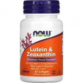 Лютеин NOW FOODS LUTEIN & ZEAXANTHIN, 25 мг, 60 капсул Лютеин NOW FOODS LUTEIN & ZEAXANTHIN, 25 мг, 60 капсул
