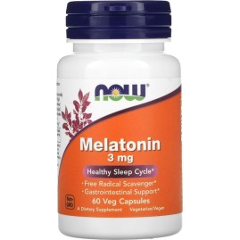 Мелатонин NOW FOODS MELATONIN, 3 мг, 60 капсул Мелатонин NOW FOODS MELATONIN, 3 мг, 60 капсул