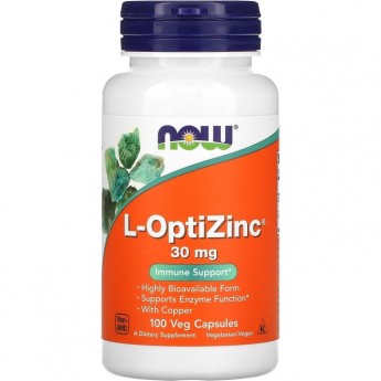 Минеральный комплекс NOW L-OPTIZINC 30mg + COPPER 100 капсул