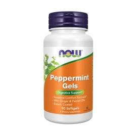 Мята Перечная Масло NOW FOODS PEPPERMINT GELS 90 капсул