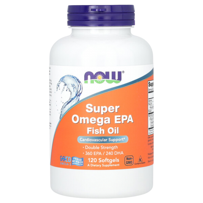 Омега NOW FOODS SUPER OMEGA EPA 1200мг, 120 капсул NS12283