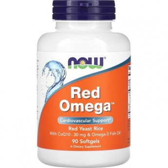 Омега NOW Omega-3 Red Rice + Q10, Рэд Омега + Q10 - 90 капсул Омега NOW Omega-3 Red Rice + Q10, Рэд Омега + Q10 - 90 капсул