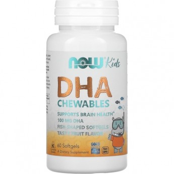Рыбий жир для детей NOW FOODS DHA, 100 мг - 60 капсул Рыбий жир для детей NOW FOODS DHA, 100 мг - 60 капсул