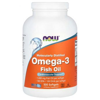 Рыбий жир NOW FOODS OMEGA-3 1000 мг, 500 капсул Рыбий жир NOW FOODS OMEGA-3 1000 мг, 500 капсул